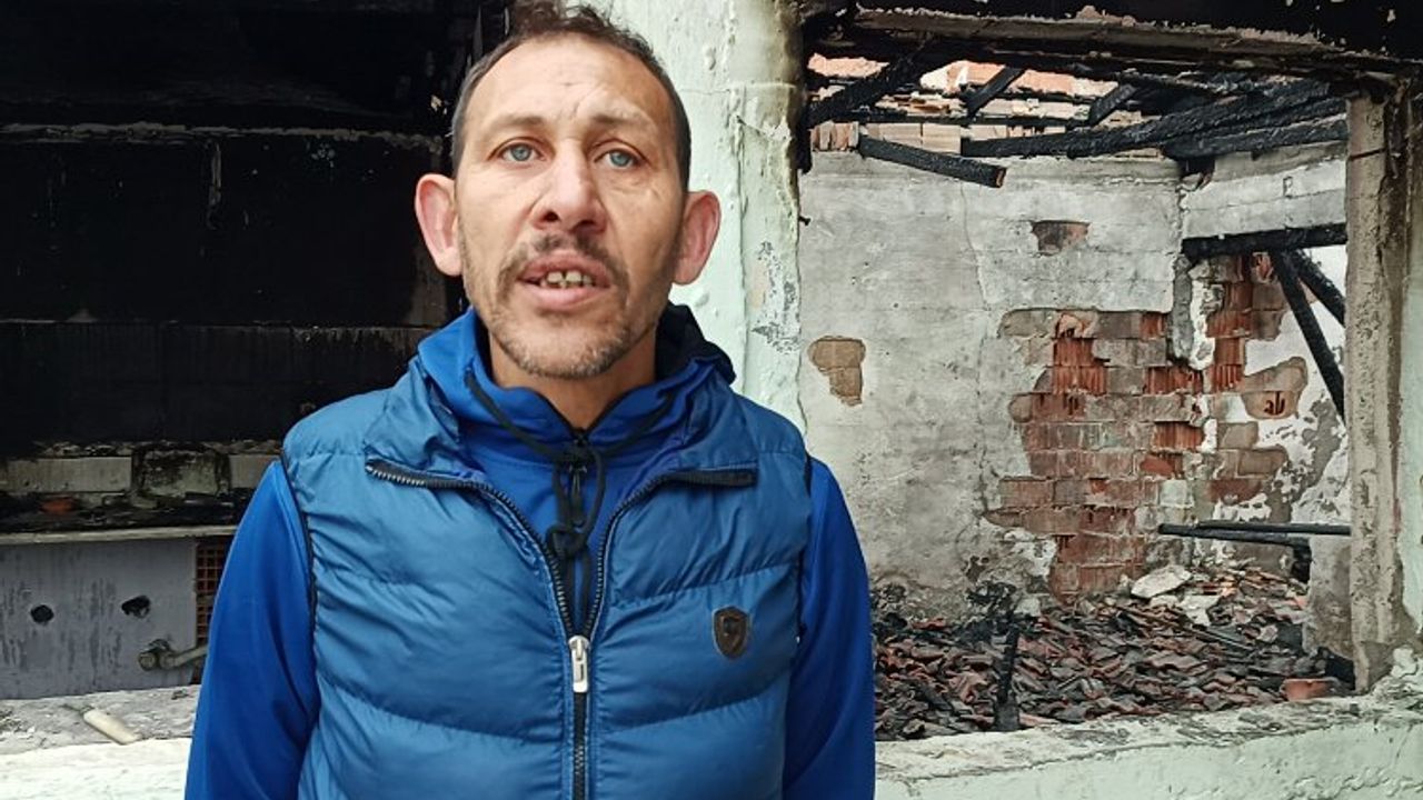 Keşan'da evi yanan Cüneyt Taner, yetkililerden destek bekliyor
